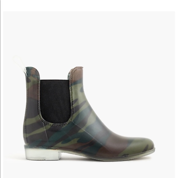 J. Crew Shoes - J.Crew Chelsea Camo rain boots